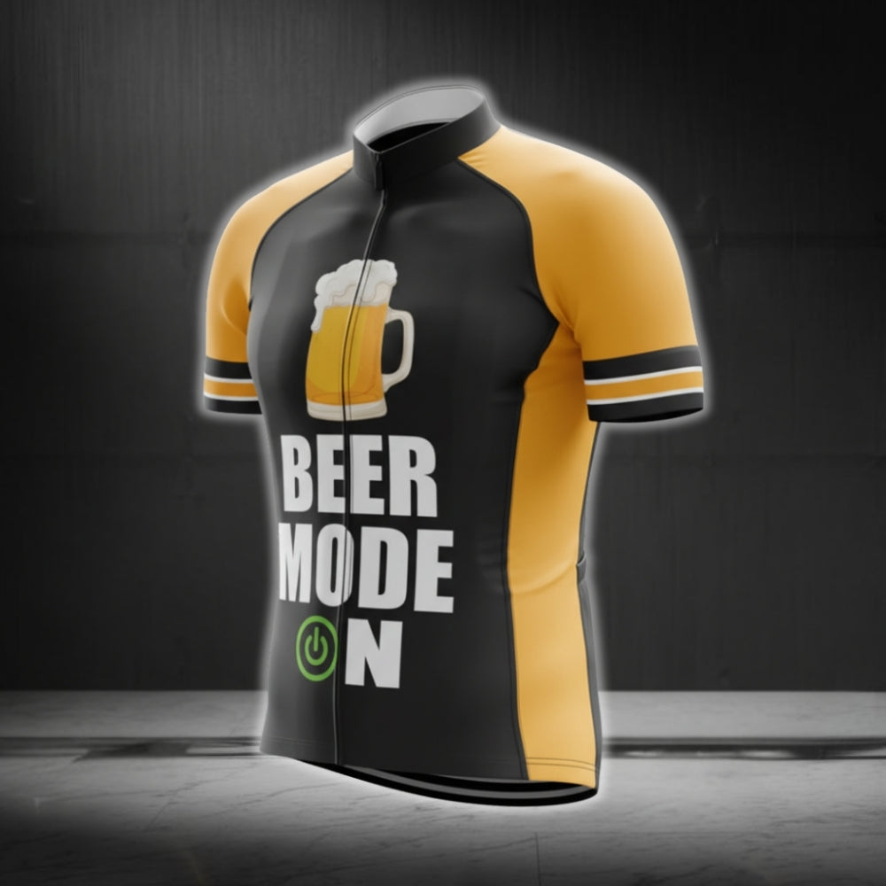 Beer Mode On Cycling Short Sleeve Men's Jersey, Beer Cycling Jerseys CG0477