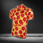 Pepperoni Pizza Cycling Short Sleeve Jersey For Men, Pizza Lover Cycling Jersey CG0828