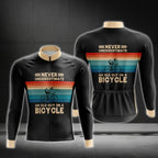 Never Underestimate An Old Guy On A Bicycle Long Sleeve Men's Cycling Jersey, Funny Cycling Jerseys CG0686