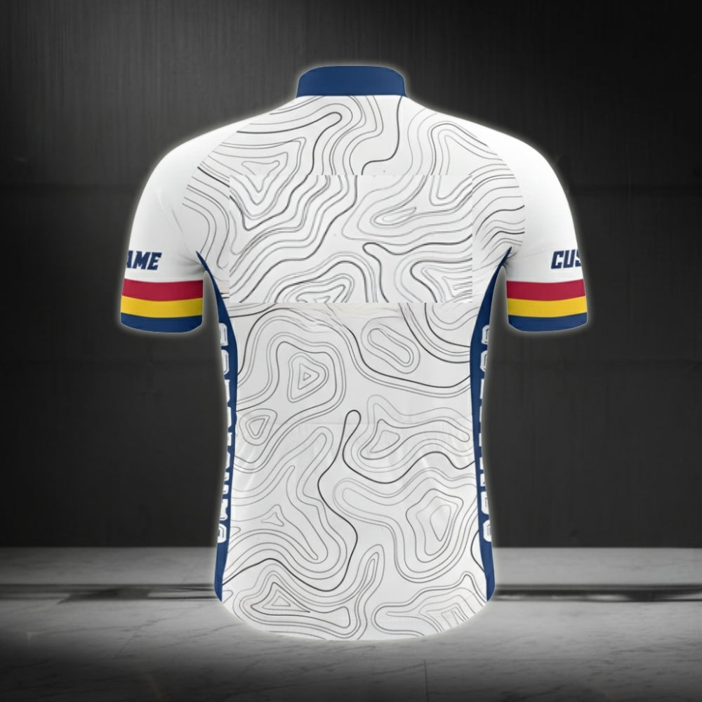 Custom Colorado White Cycling Short Sleeve Jersey Mens, Custom Colorado Cycling Jerseys CZ0045