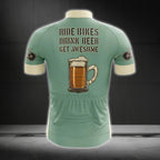 Ride Bikes Drink Beer Get Awesome Men's Short Sleeve Cycling Jersey, Beer Lovers Cycling Jerseys CG0478