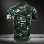 Ride Lots Camouflage Men's Cycling Short Sleeve Jersey, Camo Cycling Jersey For Mens CE0044