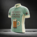 Ride Bikes Drink Beer Get Awesome Men's Short Sleeve Cycling Jersey, Beer Lovers Cycling Jerseys CG0478
