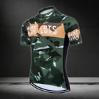 Ride Lots Camouflage Men's Cycling Short Sleeve Jersey, Camo Cycling Jersey For Mens CE0044