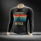 Never Underestimate An Old Guy On A Bicycle Long Sleeve Men's Cycling Jersey, Funny Cycling Jerseys CG0686