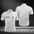 California Men's White Cycling Short Sleeve Jersey, California State Cycling Jerseys CG0101