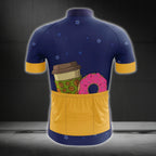 Will Bike For Coffee And Donuts Cycling Short Sleeve Jersey For Men, Funny Coffee Donut Cycling Jerseys CG0253