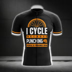 I Cycle Because Punching People Us Frowned Upon Men's Short Sleeve Cycling Jerseys, Funny Cycling Jerseys For Mens CG0254