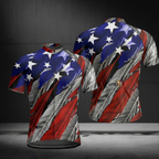 Grunge American Flag Cycling Short Sleeve Jersey For Men, Patriotic Cycling Jersey CZ0148