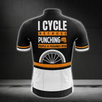 I Cycle Because Punching People Us Frowned Upon Men's Short Sleeve Cycling Jerseys, Funny Cycling Jerseys For Mens CG0254