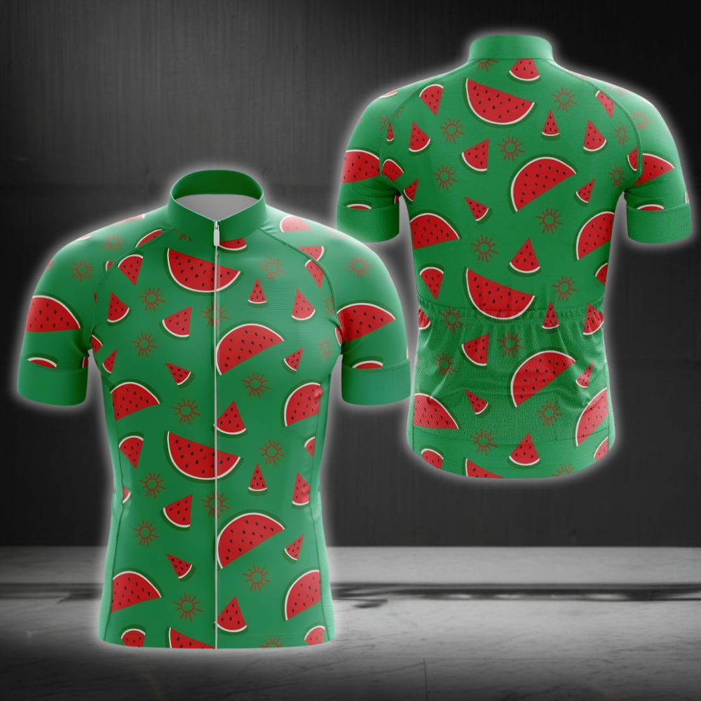 Watermelon Cycling Short Sleeve Jersey For Men, Watermelon Cycling Jersey CG0829