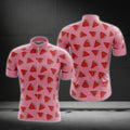 Pink Watermelon Men's Cycling Short Sleeve Jersey, Watermelon Cycling Jerseys CG0458