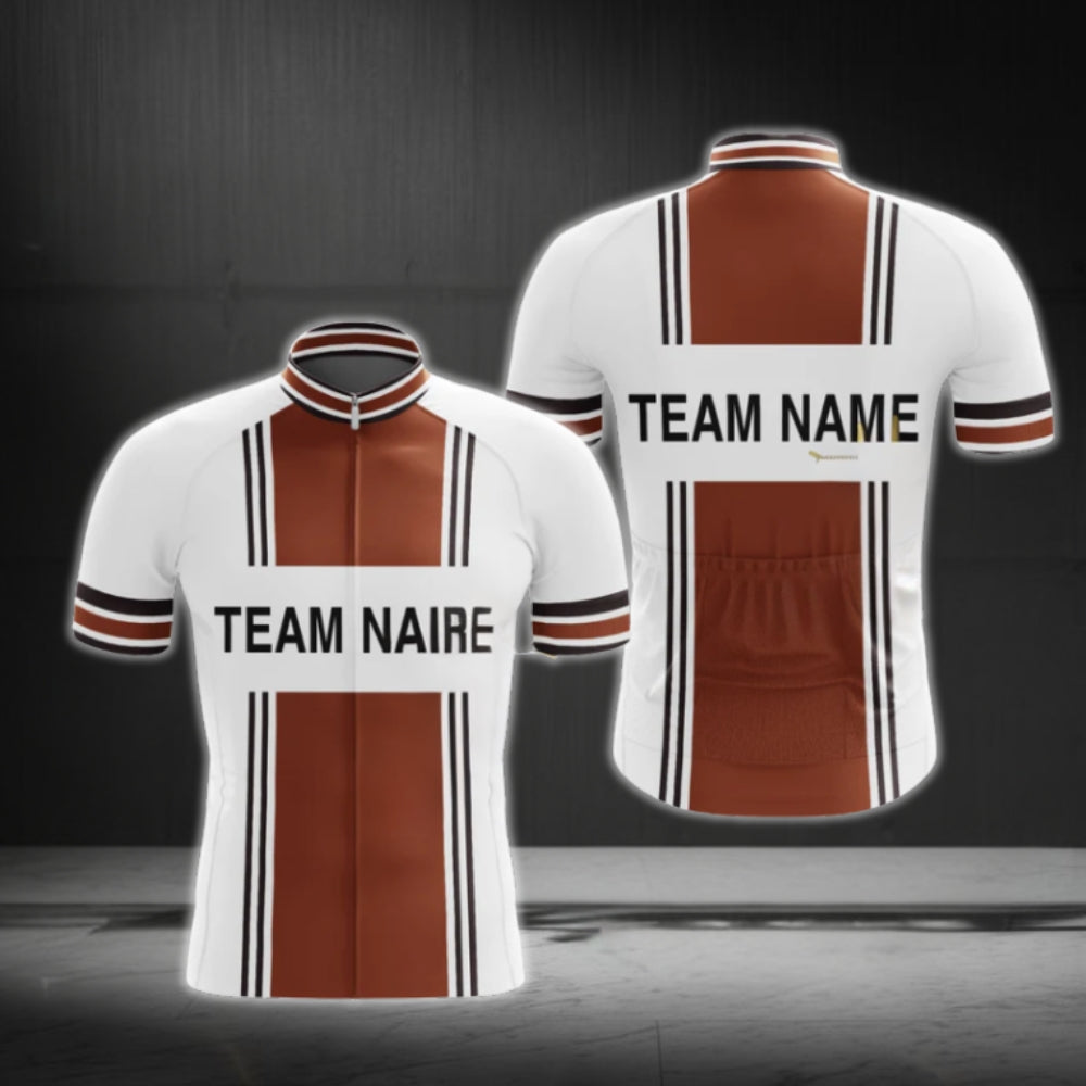 Custom Red And White Cycling Team Short Sleeve Jersey Mens, Custom Cycling Jerseys For Team CG0494