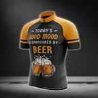 Today's Good Mood Is Sponsored By Beer Cycling Short Sleeve Jersey Mens, Funny Beer Cycling Jerseys CG0685