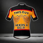 This Guy Need A Beer Men's Cycling Short Sleeve Jersey, Funny Beer Cycling Jerseys CZ0037