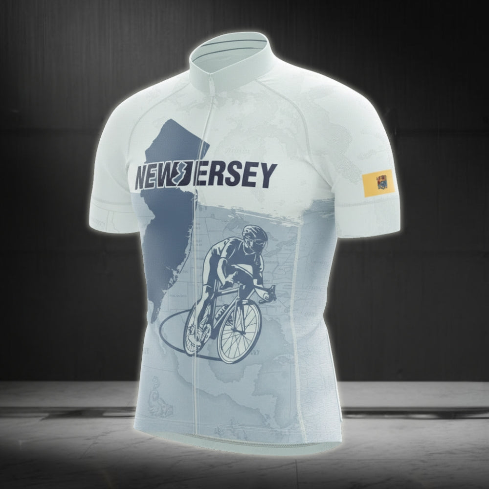 New Jersey State Cycling Short Sleeve Jersey For Men, New Jersey Cycling Jerseys CZ0080