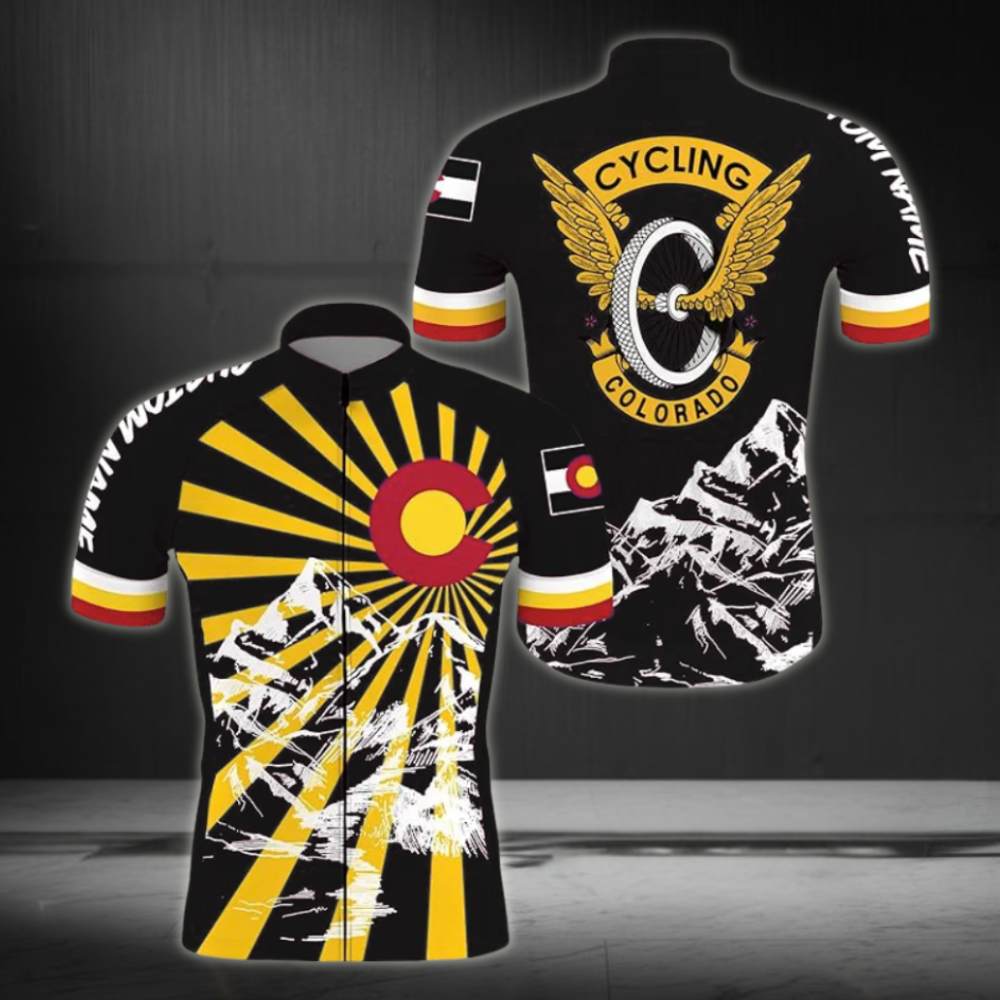 Custom Colorado Cycling Short Sleeve Jersey For Men CZ0001
