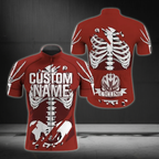 Custom Mens Skeleton Cycling Short Sleeve Jersey, Custom Cycling Jersey CZ0005