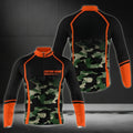 Custom Camo Cycling Long Sleeve Jersey For Men, Men's Custom Camouflage Cycling Jerseys CZ0047