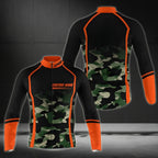 Custom Camo Cycling Long Sleeve Jersey For Men, Men's Custom Camouflage Cycling Jerseys CZ0047